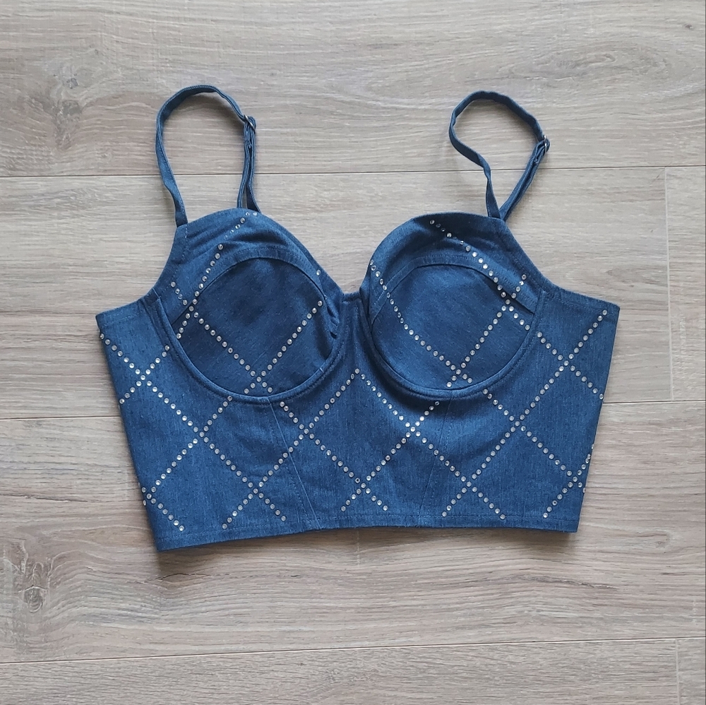 Rue 21 denim crop top